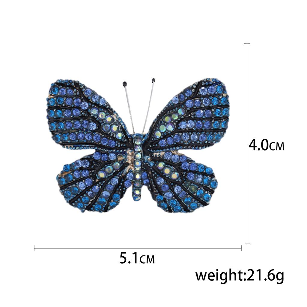 Rhinestone Butterfly Brooches for Women Unisex Enamel Insect Pins Banquet Party Backpack Gifts Jewelry Accessories