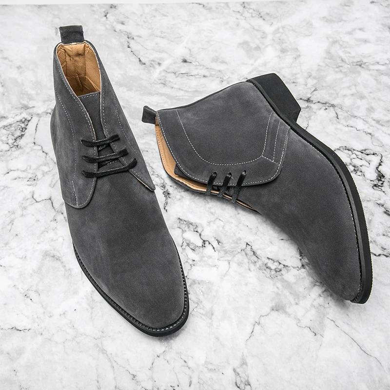 Chelsea Boots Men's Retro Leather Shoes Casual Business Party Boots Men Leisure Formal Footwear Chaussures Hommes Zapatillas