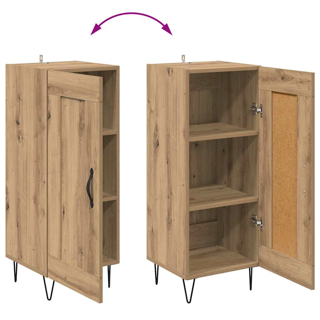Sideboard Artisan Oak 34.5 x 34 x 90 cm Engineered Wood and Iron