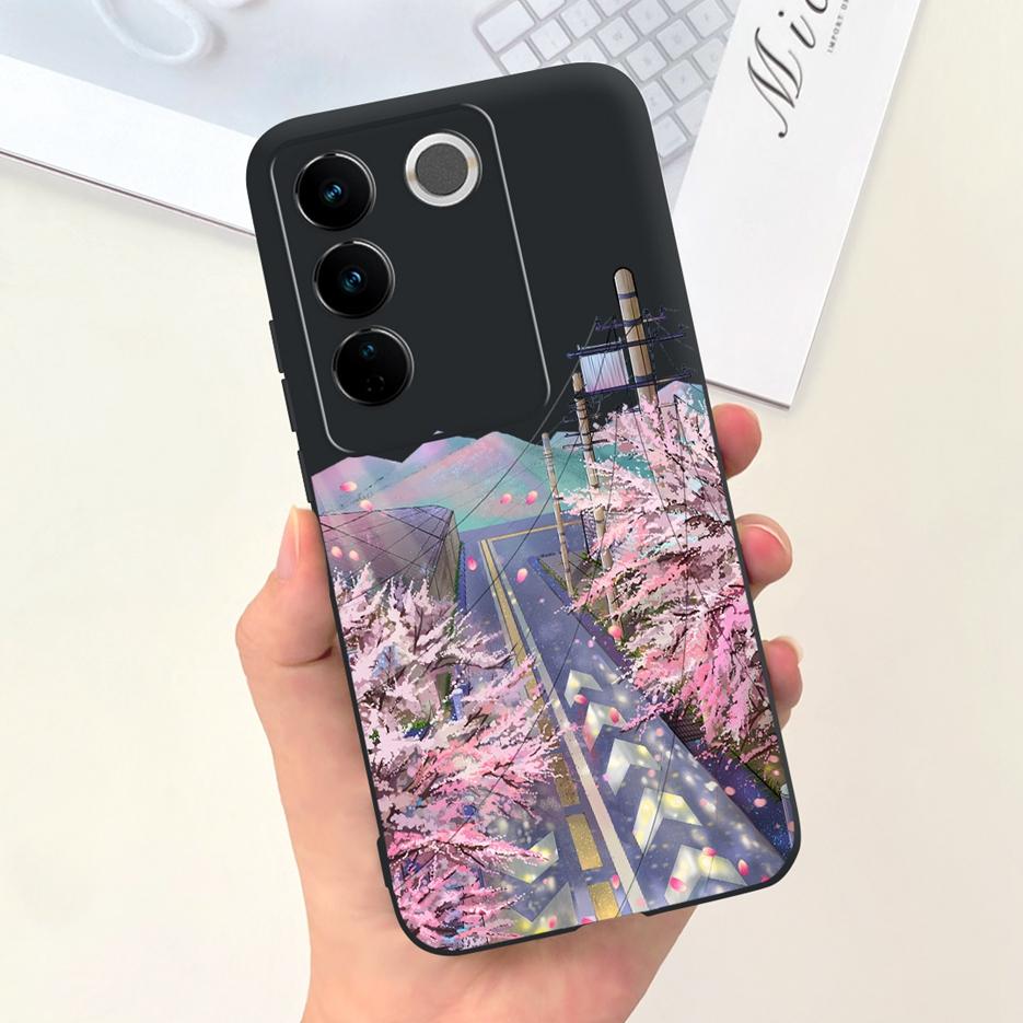 For Vivo V27 Case Vivo V27e V2237 Cute Fashion Painted Cover Soft Silicone Phone Case For Vivo V27 Pro V 27 V27e Back Cover Bags