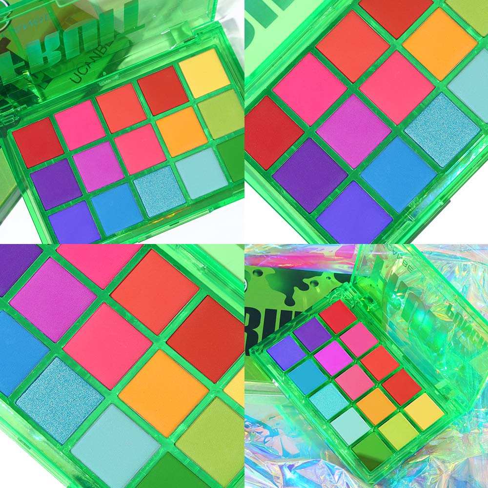 UCANBE 15 Color Eyeshadow Palette Highly Pigmented Eyeshadow Aishado Palette Makeup Palette Set High Pigment Precolor #01 (Fruit Punch)…