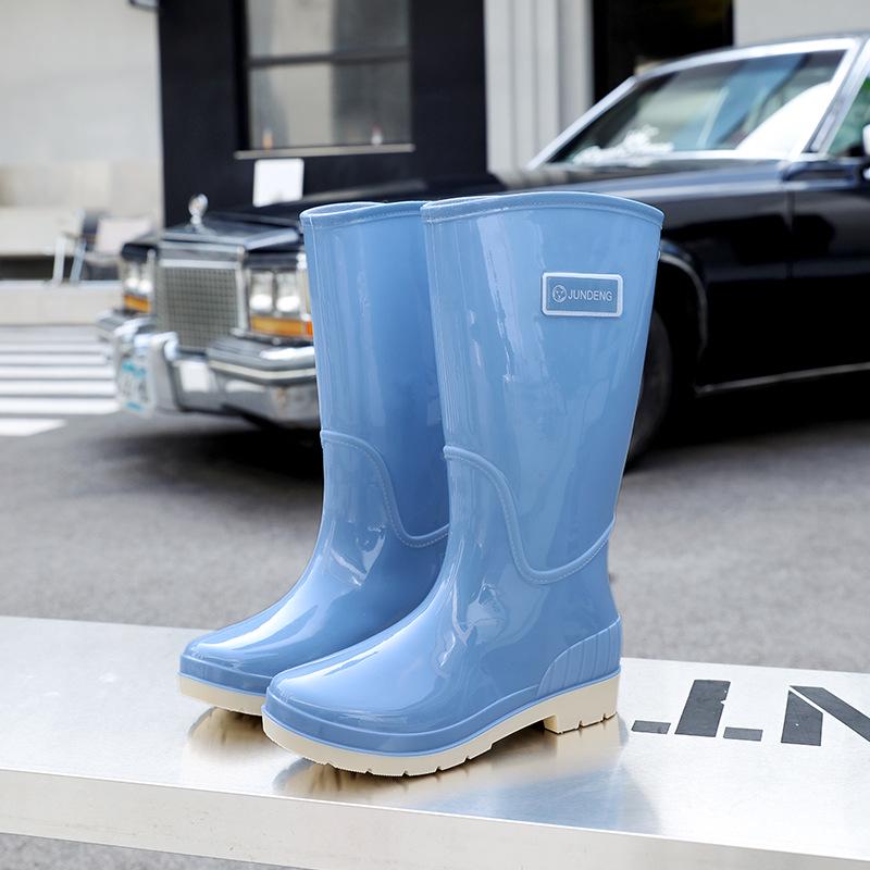 

Женские нескользящие водонепроницаемые высокие резиновые сапоги 2025 года — однотонные 39-40