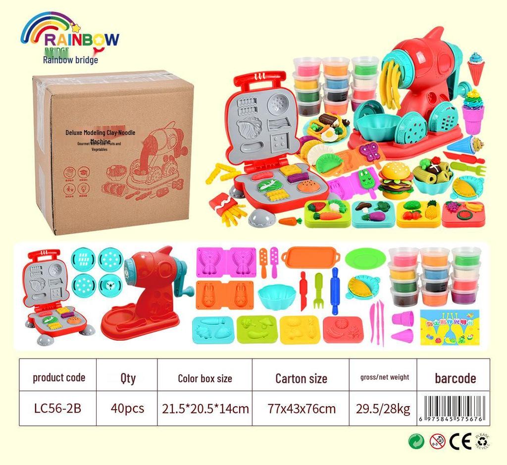 DIY Playdough Noodle Maker: Light Clay Mold Toy for Kids