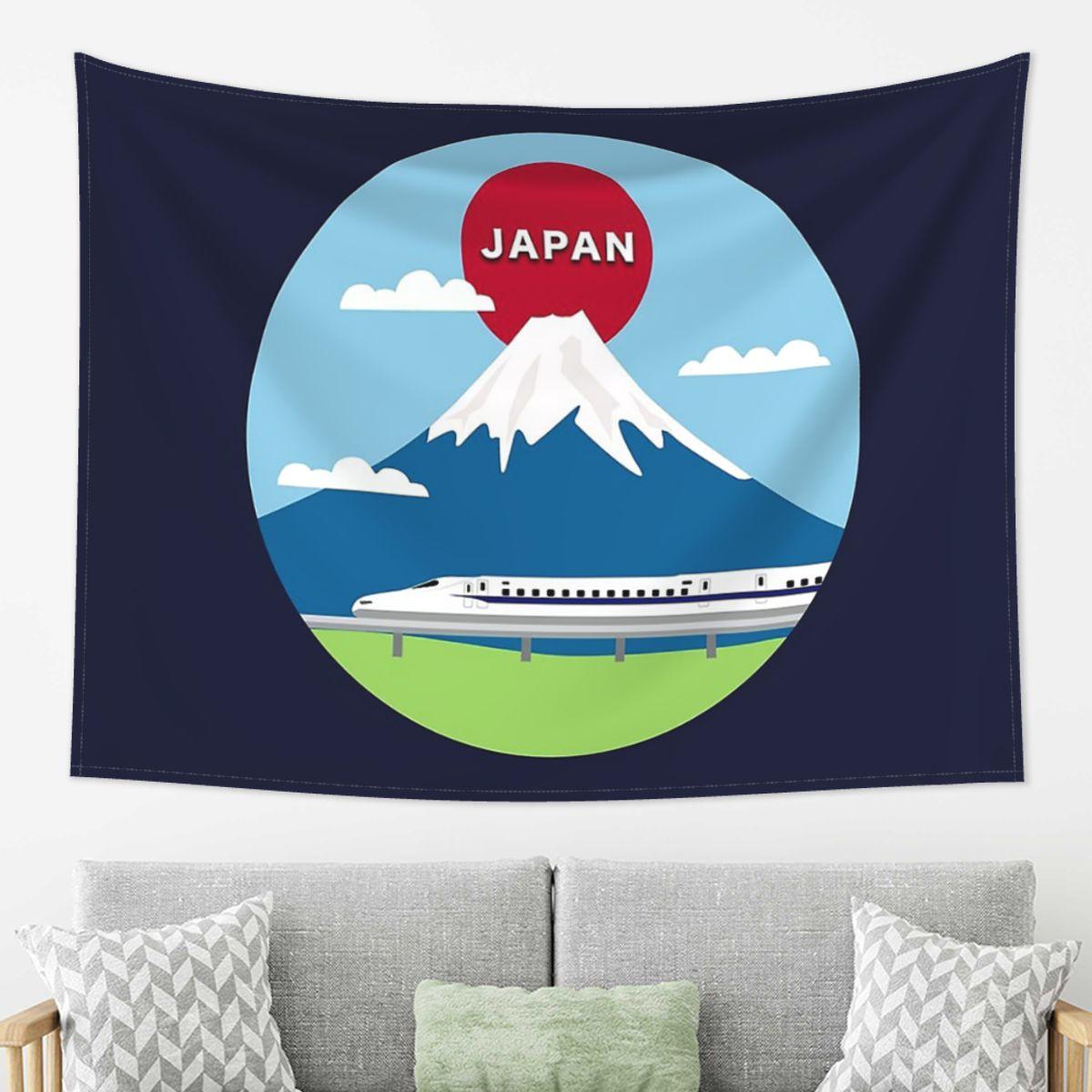 

Japanese Shinkansen Bullet Trains Tapestry Wall Hanging Aesthetic Home Decor Tapestries for Dorm Room 74x94cm(29x37in)