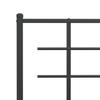 Vidaxl Metal Bed Frame with Headboard and Footboard, Black, 75X190 Cm