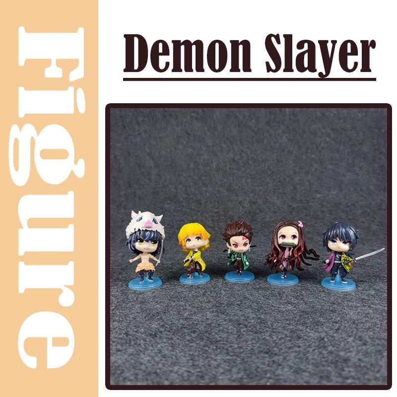 Unique Demon Slayer Q Doll Collectibles Perfect For Otaku Themed Desktop Decor