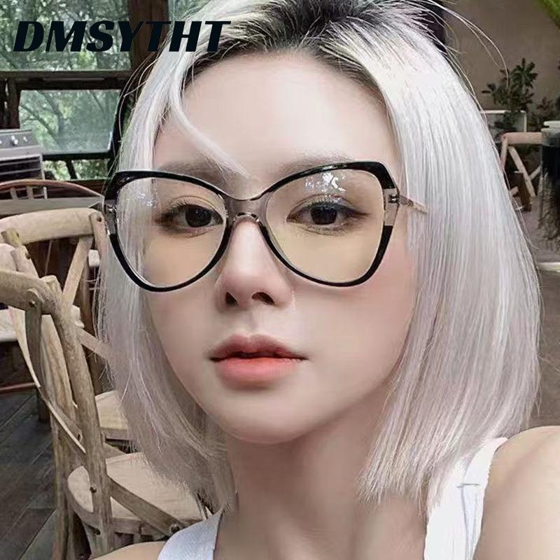

Fashion Trendy Anti-Blue Light Metal Cat Eye Optical Glasses Men And Women Classic Luxury Brand Designer Computer Eyewear Anti-blue light