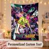 Custom Personalized Tapestry,Chainsaw Man Print Custom Name Text Wall Art Hanging for Bedroom