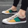 Cloth shoes 2025 summer new fashion trend youth campus style student shoes soft sole lazy one pedal trendy shoes