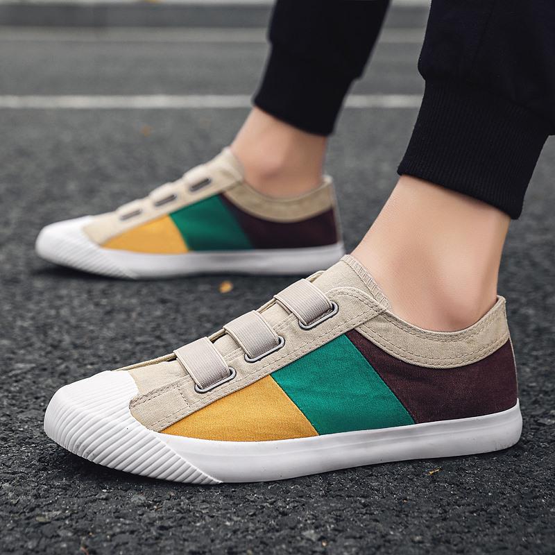 Cloth shoes 2025 summer new fashion trend youth campus style student shoes soft sole lazy one pedal trendy shoes