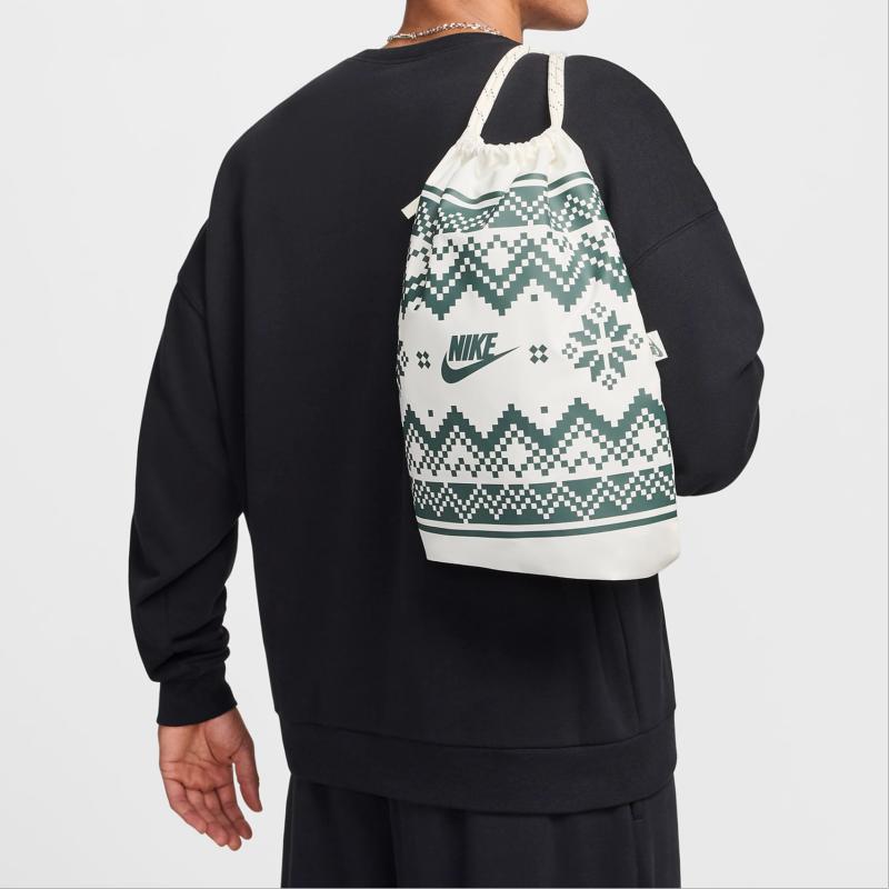 Nike Polyester Backpack Regular Unisex Canvas & Vintage Green Casual FZ7287-133