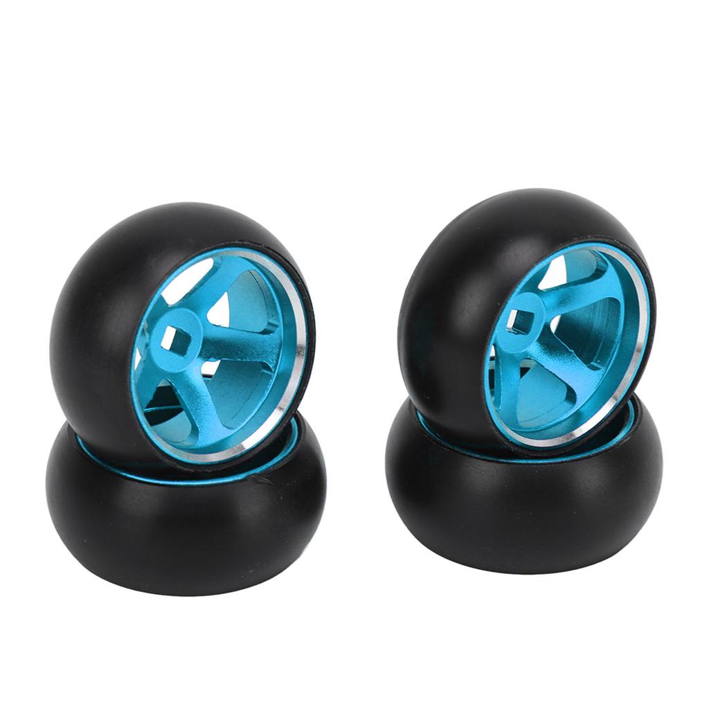 4PCS RC Drift Tires Aluminum Alloy RC Tires and Wheels Set for Wltoys K989 K969 P939 28413 1 28 RC Cars Blue