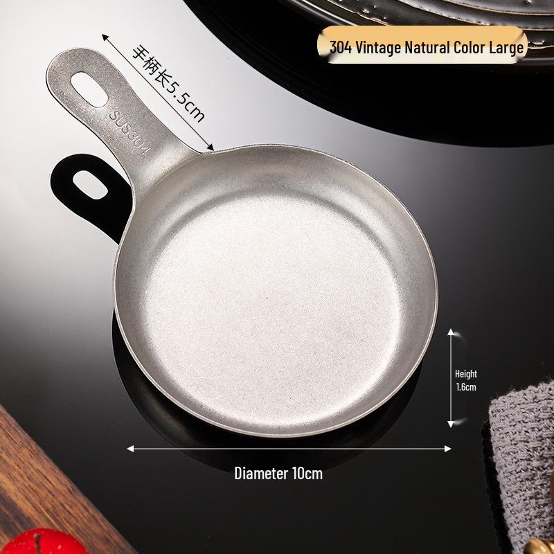 304 Stainless Steel Vinegar Dish with Handle for Sauces and Seasonings - Retro Style, Ideal for Barbecue and Hot Pot, Custom Logo Available.