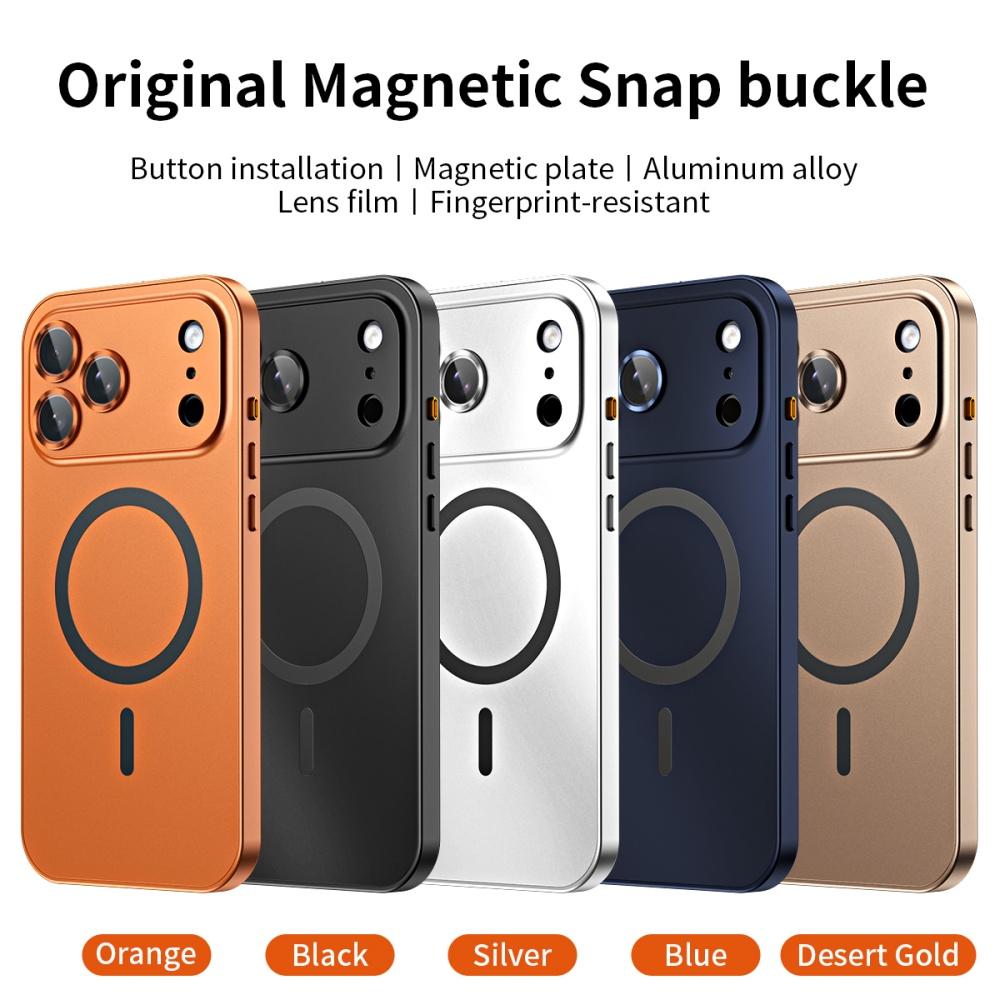 Original Aluminum Metal Frame For Magsafe Case For iPhone Air 16 17 Pro Max Magnetic Charge Shockproof PC Case for iPhone 17 16