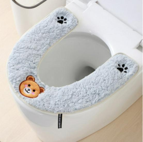 EVA Waterproof Antibacterial Toilet Seat Cover - Washable, Universal, Cute Design, Adhesive Cushion for All Seasons
