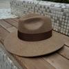 French Korean Tibetan Mocha Color Wide-Brimmed Woolen Top Hat For Men And Women Autumn And Winter British Retro Versatile Felt Hat Tide