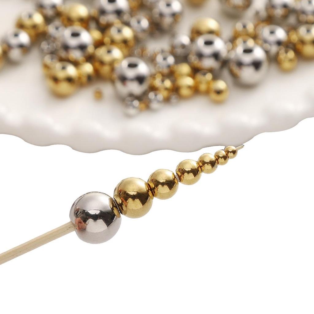 Stainless Steel Smooth Round Spacer Beads for Handmade DIY Bracelets & Necklaces