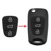 Car Replacement 3 Button Remote Key Fob Case Rubber Pad for Hyundai I10 I20 I30 IX35 for Kia K2 K5 Rio Sportage Flip Key Parts