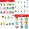 Christmas Party Cake Flags Plugin Set With Cartoon Design For Holiday Celebration And Dessert Decor