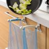 2 Pcs Foldable Cabinet Garbage Bags Hook Plastic Rubbish Bag Storage Stand  Door