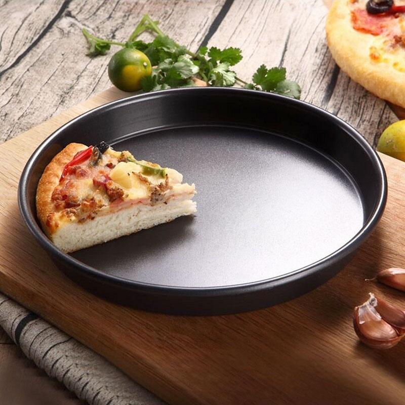 New Round Deep Dish Pizza Pan Non-stick Pie Tray Baking Kitchen Tool