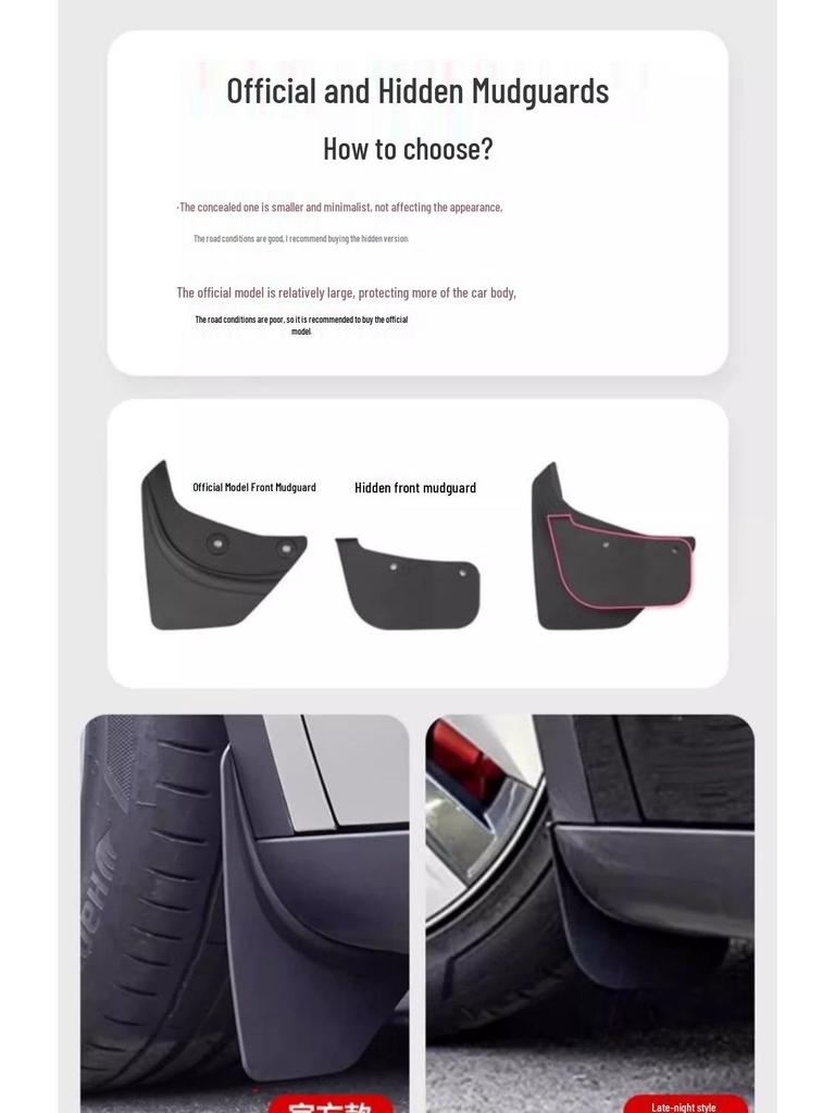 Unsichtbarer Kotflügel für Tesla Model Y/3 Facelift - Verstecktes Auto-Dekorationszubehör