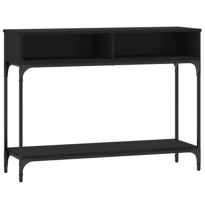 VidaXL Table console noir 100x30,5x75 cm bois d'ingénierie 833388