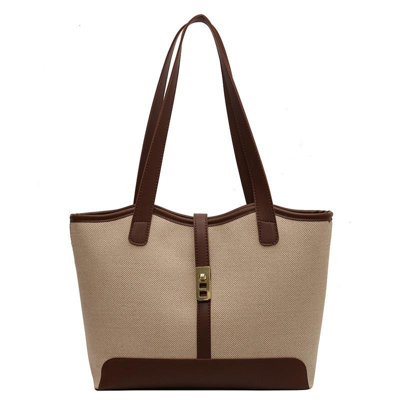 Popular Large-capacity Canvas Bag, New Commuter Bag, Versatile Student Class Shoulder Tote Bag