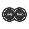 2Pcs Anti-Slip Silicone Car Cup Mat Anti-Noise Coasters Automotive Interior Accessories for Jeep Wrangler Grand Cherokee Compass AKT1