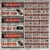 Vintage Blech Achtung Tier Warnschilder Metallschild Plakette Metall Öffentliche Retro Wanddekoration Garten Park Wild Cave Metall Poster