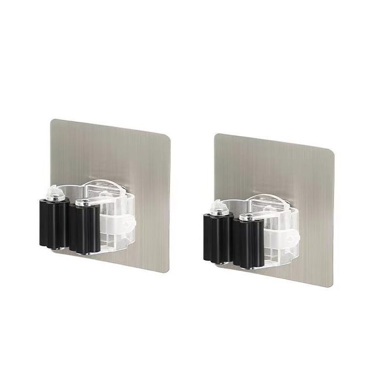 Multipurpose Powerful Mop Clip with No Punching Waterproof and Traceless Mop Hook Wall Mounted Broom Clip Kitchen Broom