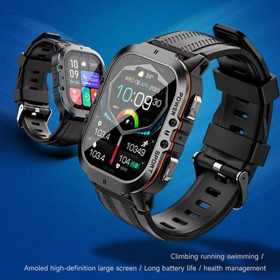 SCIONE Smart Watch Herzfrequenz Bluetooth Anruf Sprachassistent Amoled Bildschirm Sportuhr Smart Armband