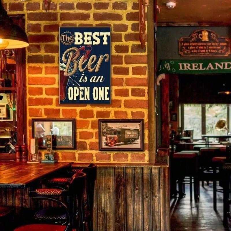 Metal Tin Sign Beer Lover Plaque Vintage Home Bar Wall Decor