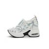 Fashion 2025 New Women's Casual Shoes with Increased Height Inside Thick-Soled Diamond Sports Running Shoes, White Sneakers and Wedges