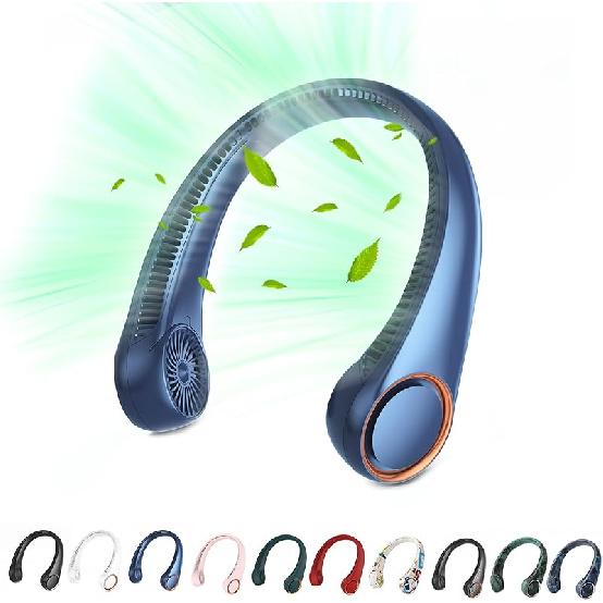 Portable Neck Fan, Hands Free Bladeless, 360° Cooling Personal Fan,Wearable Quiet Fan for Outdoor Indoor, Birthday Gifts for Men Women Mom Dad,