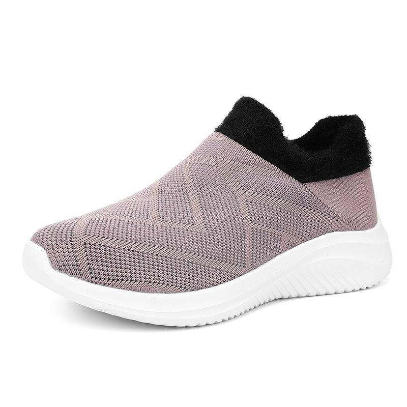 

Зимние новые парные носки из мушиной вязки, сетчатая обувь, модная повседневная спортивная обувь, женская хлопковая обувь 45