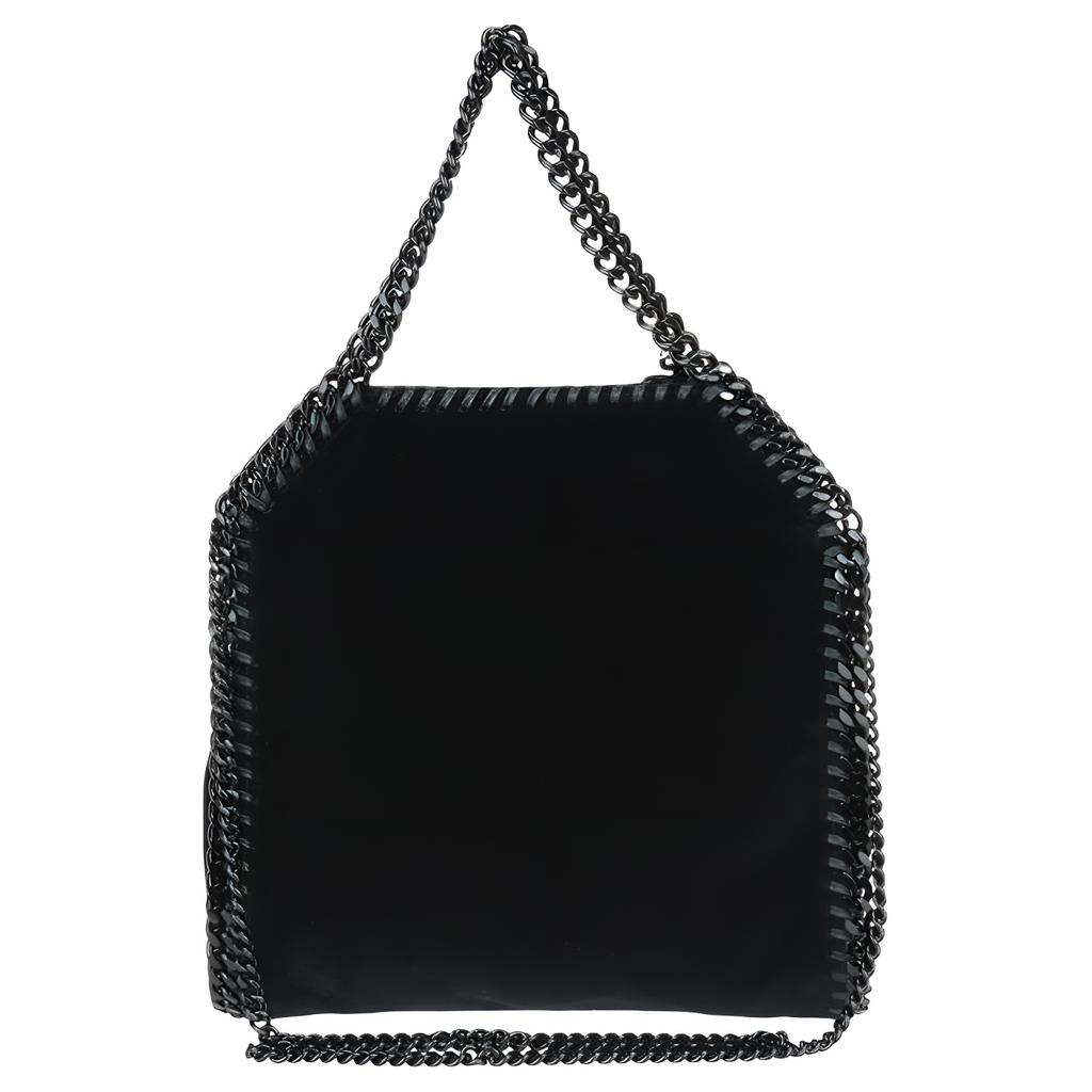 Stella Mccartney Chain Handle Shoulder Strap Velvet Mini Handbag Women Handbags Black 371223W83171000
