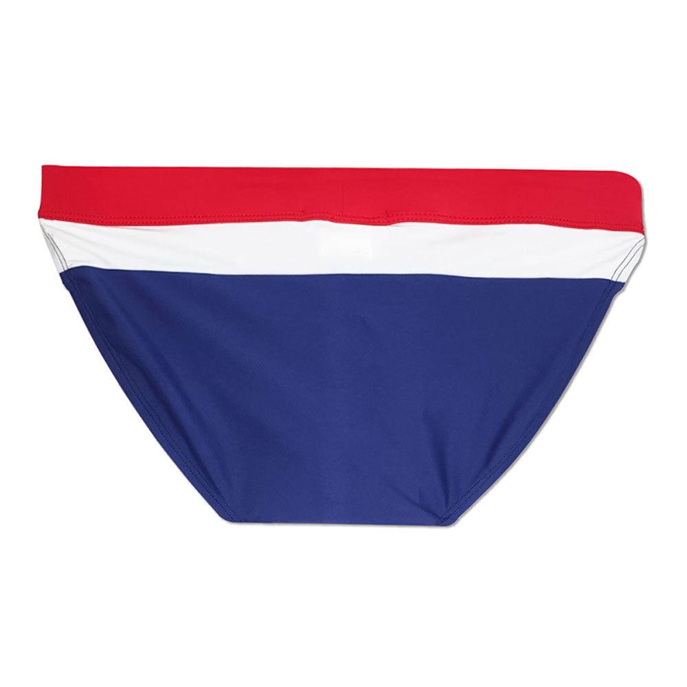 UXH Herren Colorblock High-Cut Kordelzug Dreieck Schnelltrocknende Badehose