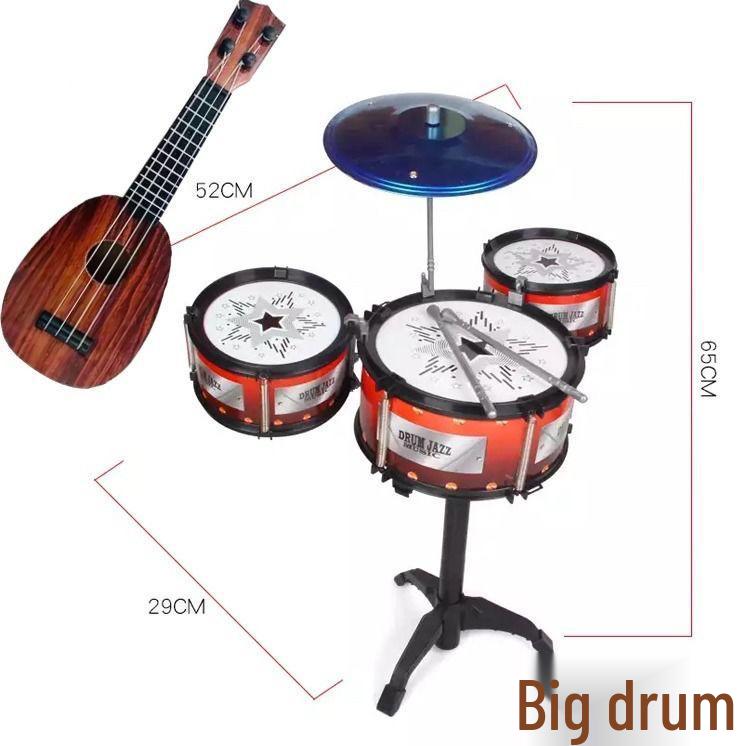 Children's Beginner Jazz Drum & Ukulele Set (Ages 2-6)