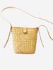 Handvävd Mini Crossbody-väska: Mångsidig mobilhållare i strå, myntväska och axelväska med stor kapacitet för kvinnor