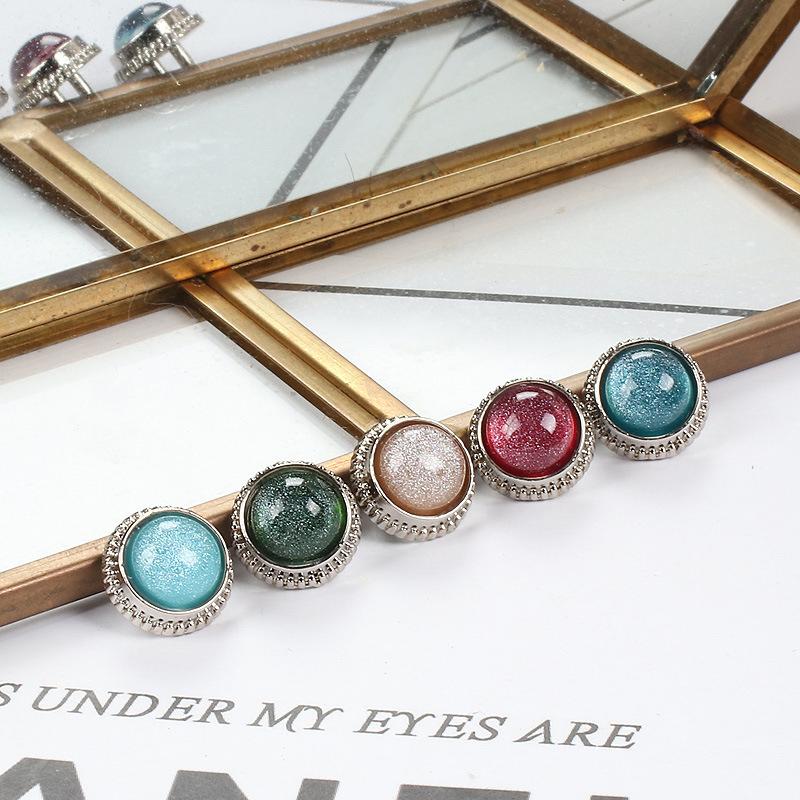 

10 шт., металлические пуговицы звездного цвета, рубашка, кардиган, круглые пуговицы ярких цветов с небольшим ароматом