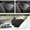 Center Console Cover For Cars, Trucks & SUVs - Ergonomic Pain Relief With Memory Foam Leather | Non-Slip Waterproof Design & 2 Organizer Pockets