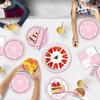 Bowknot Disposable Tableware Birthday  Party  Disposable  Plate Paper Cups Napkin for Baby Shower Wedding Party Decor