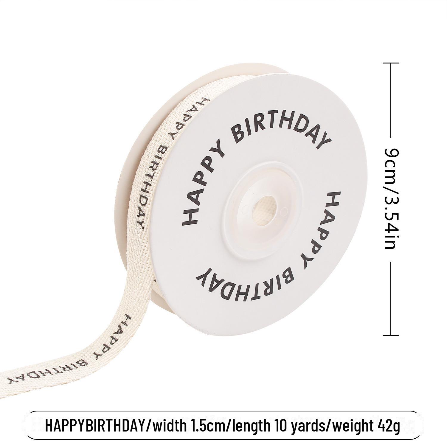 

Herringbone Cotton Ribbon with Birthday Letter and Smiley Face Design