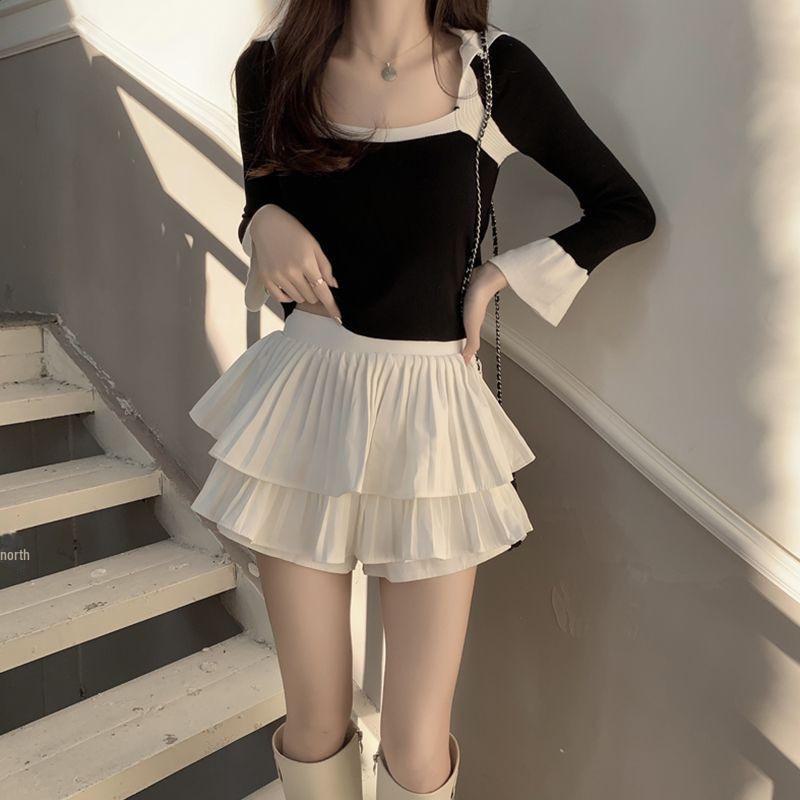 Women's Summer 2024 Ballet-Inspired Pleated High-Waist A-Line Skirt