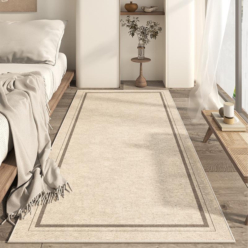 Oval Bedside Italian Minimalist Carpet Room Bedside Floor Mat Bedroom Wabi Sabi Master Bedroom Under The Bed Photo Mat