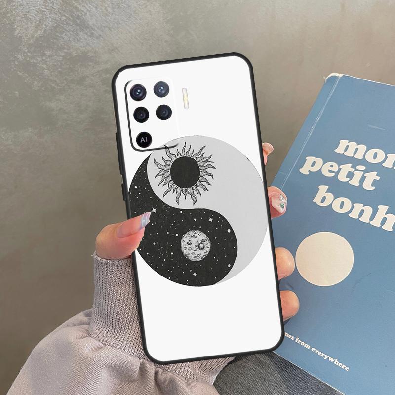 Sun Moon Aesthetic Case For Oppo A74 A94 A54 A18 A38 A58 A78 A98 A40 A60 A80 A16 A76 A96 A15 A17 A77 A57S Cover