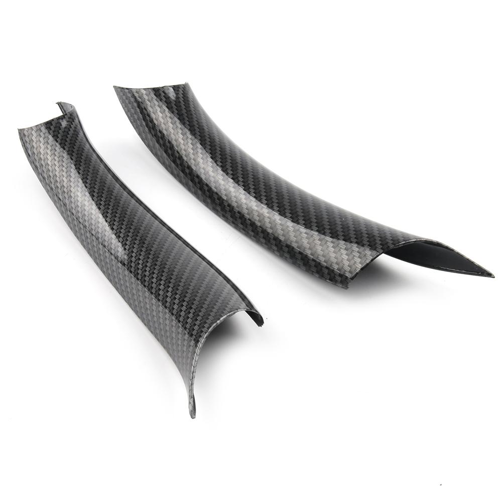 Carbon Fiber Car Interior Door Pull Handle Inner Panel Trim Cover Fast Install With Seconds For BMW X5 X6 E70 E71