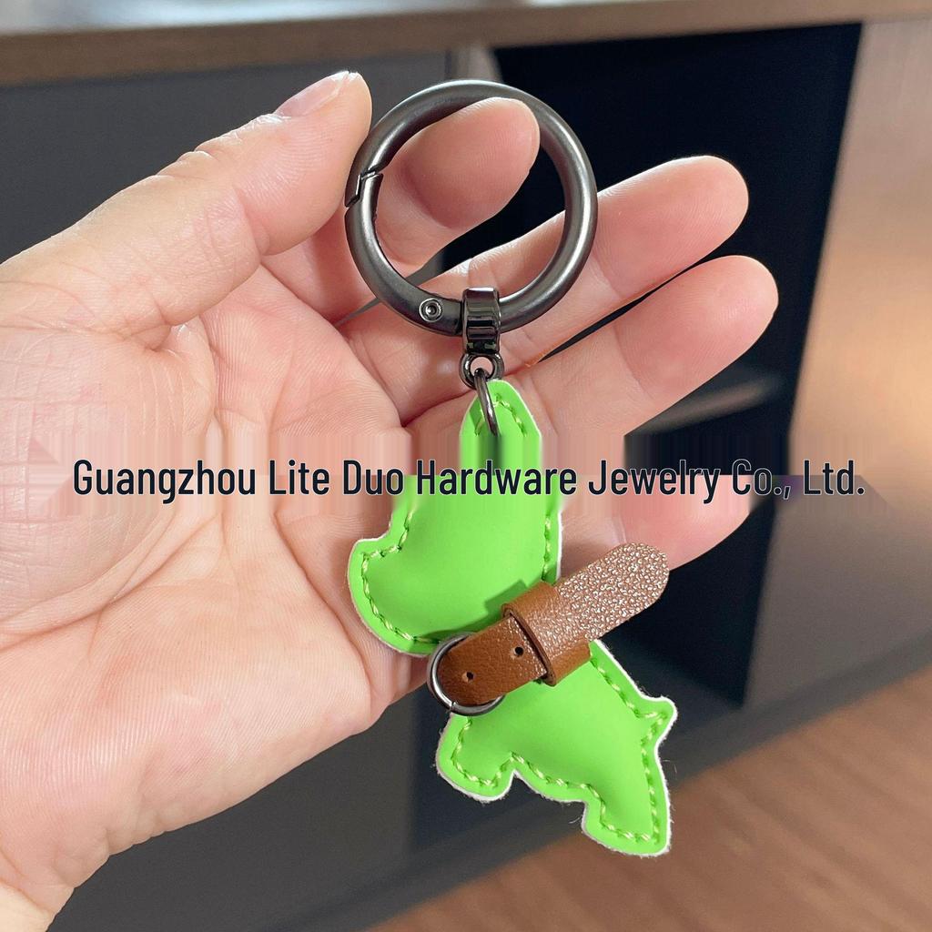 Handmade French Bulldog Pendant: Cute, High-Grade Keychain Accessory for Couples