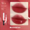 Pink Blue Limited Edition! Mooekiss Double-Ended Lip Glaze, Lip Mud, Lip Cream, Non-Stick Cup W2 Guava Peach Bb01
